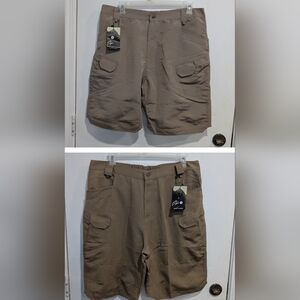 Lot Of 2 New Outdoor Equipment Men's Khaki/Tan Cargo Shorts Size 38 9.5" Inseam